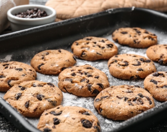 Cookies on baking sheet