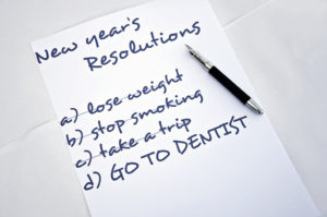 "Go to dentist" on list of resolutions