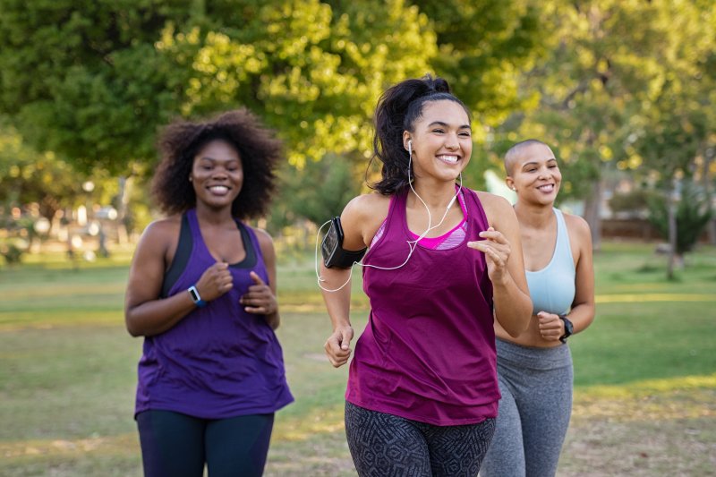 Women running