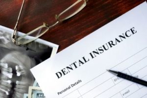 A dental insurance claim form